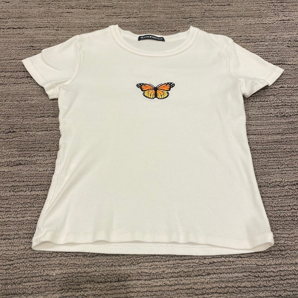 T-Shirt - Brandy Melville, Extra Small, White